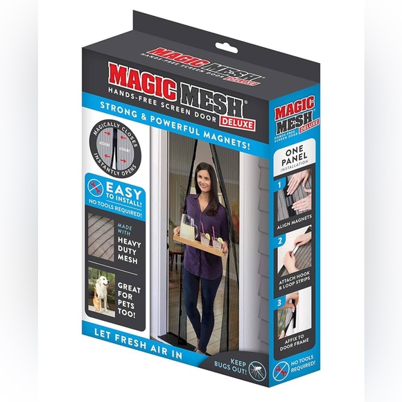 NIB MAGIC MESH DELUXE HANDS FREE SCREEN DOOR 🚪 - Picture 2 of 6